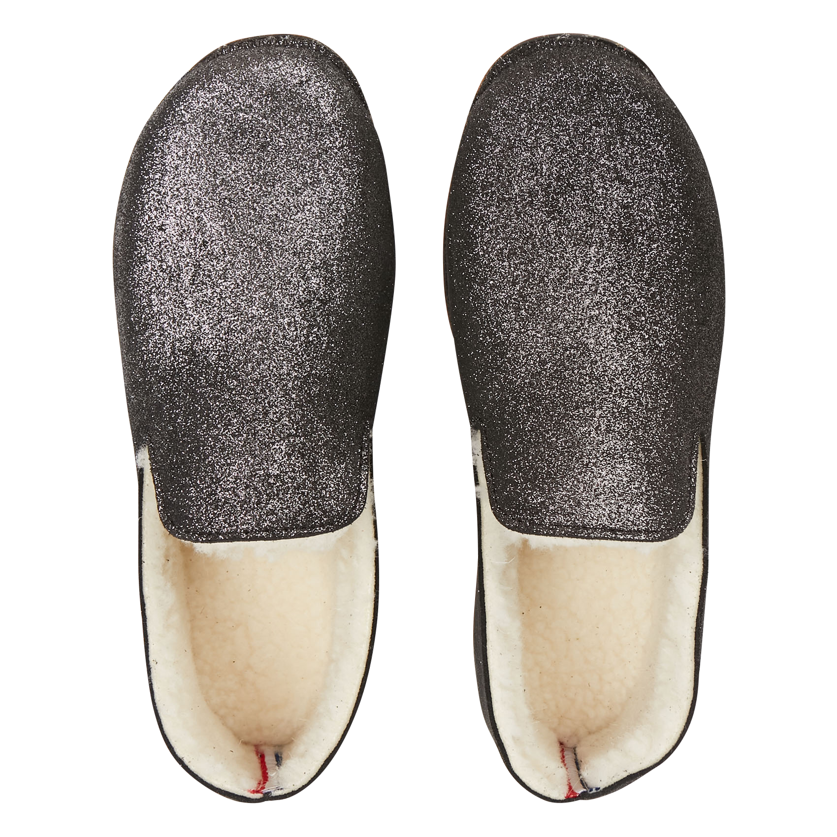 COCO - Chaussons fourrés en cuir velours| Noir