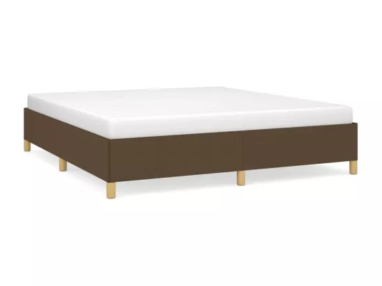 Sommier à lattes de lit Marron foncé 160x200 cm Tissu
