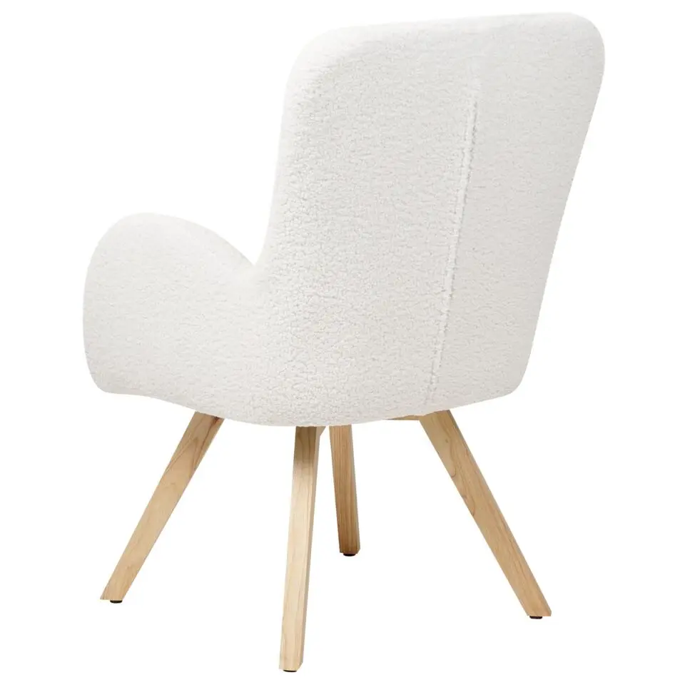 BJARN - Fauteuil - Wit - Bouclé