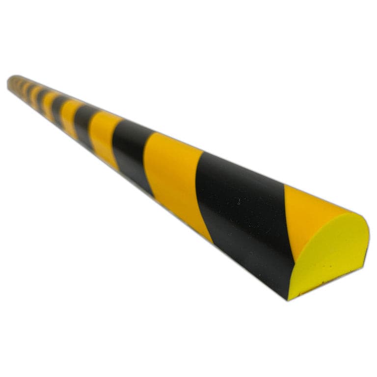 UV-beschermingsprofiel in zwart en geel, 1 meter, PU-schuim, diverse vormen / Type C