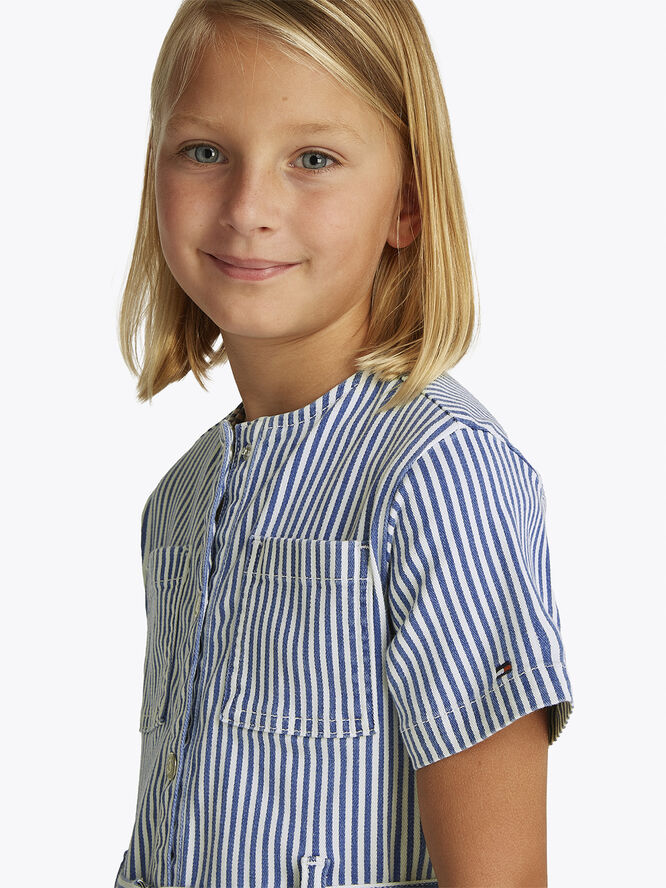 Tommy Hilfiger STRIPED DENIM DRESS SS Stripe