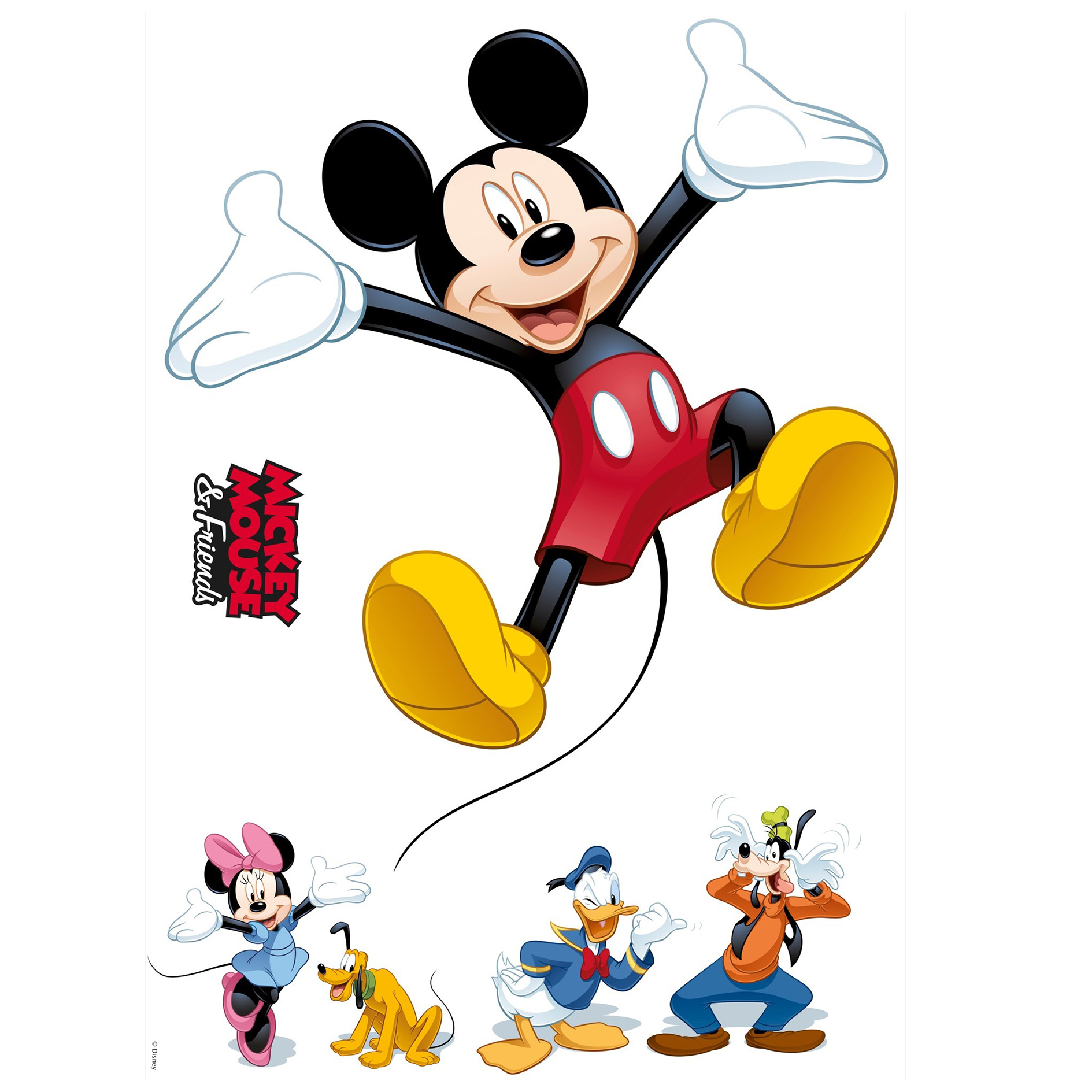 Wandtattoo MICKEY AND FRIENDS - bunt - 50x70 cm
