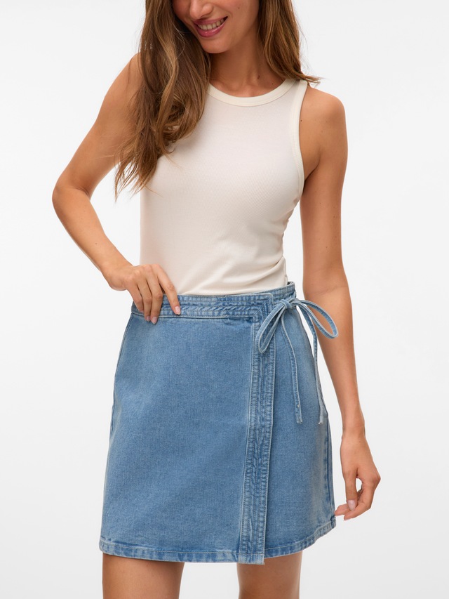 Vero Moda Jeansrock »VMLIZA MR SHORT DENIM WRAP SKIRT GA NOOS«