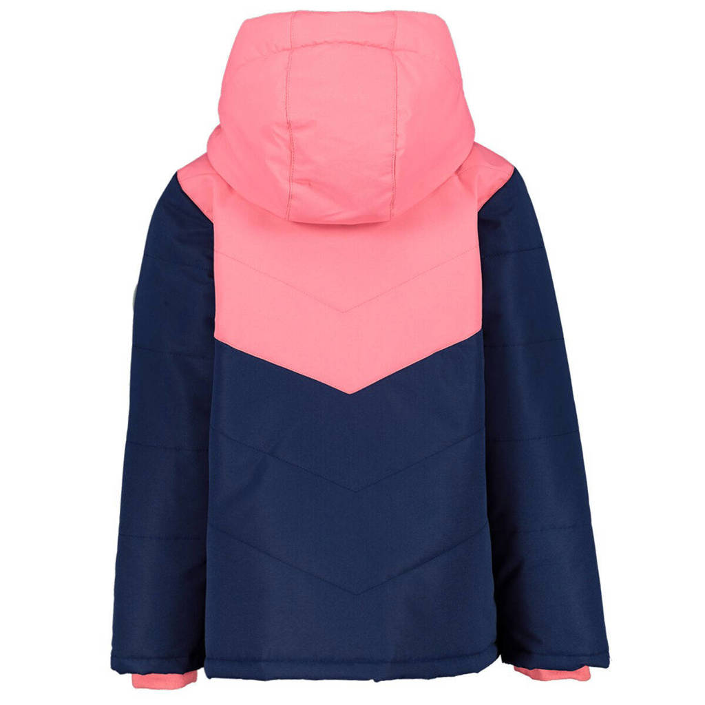 29FT ski-jack donkerblauw/roze