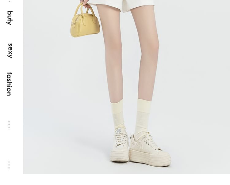 Magimomo - Hoge taille effen hotpants