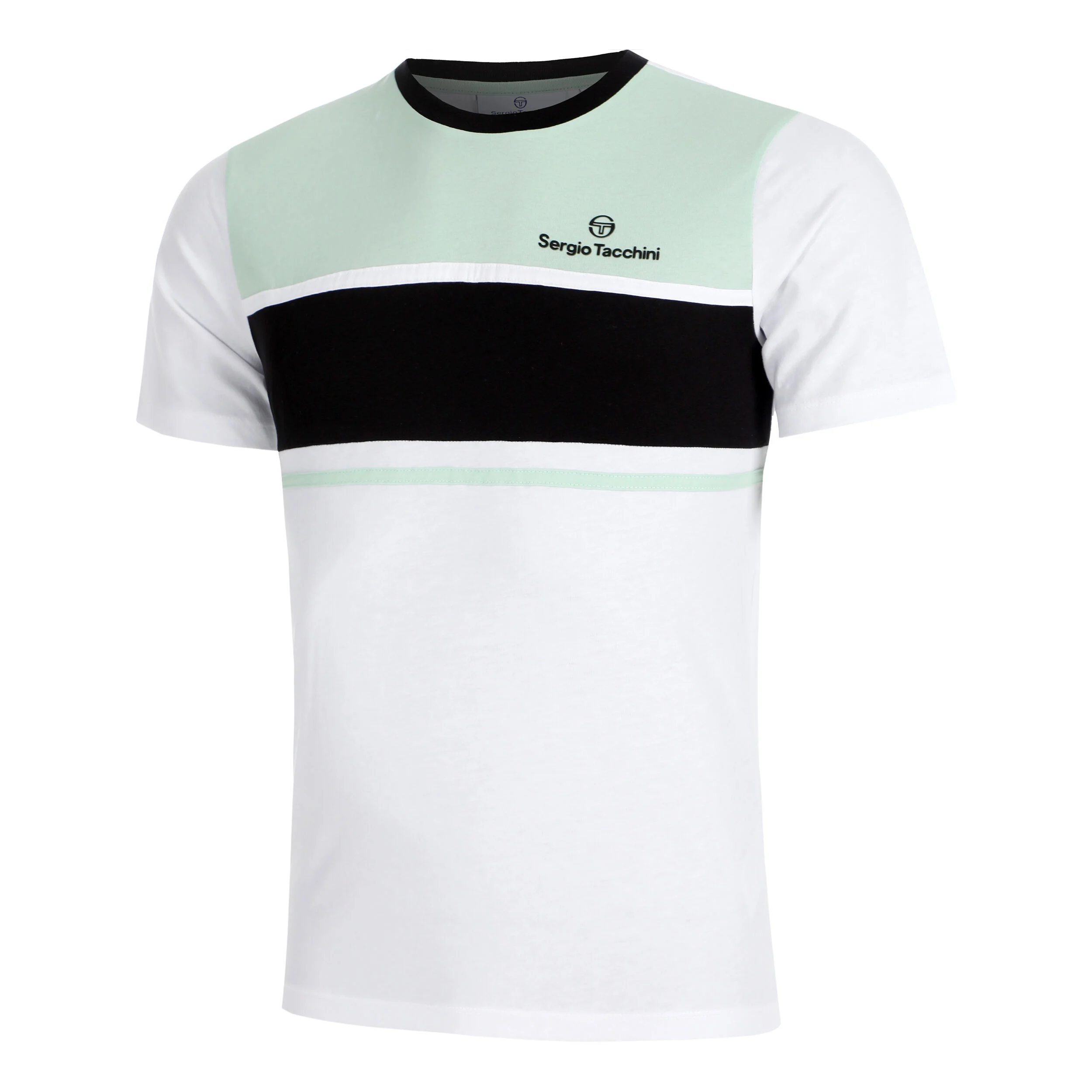Sergio Tacchini Arpa T-shirt Hommes - Blanc , Vert Clair