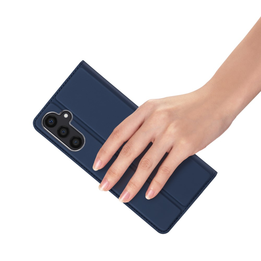Samsung Galaxy S24 Flip Wallet Cover Leder Tasche - Dunkelblau