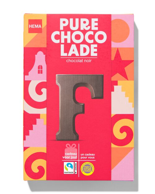 lettre F en chocolat noir 140g
