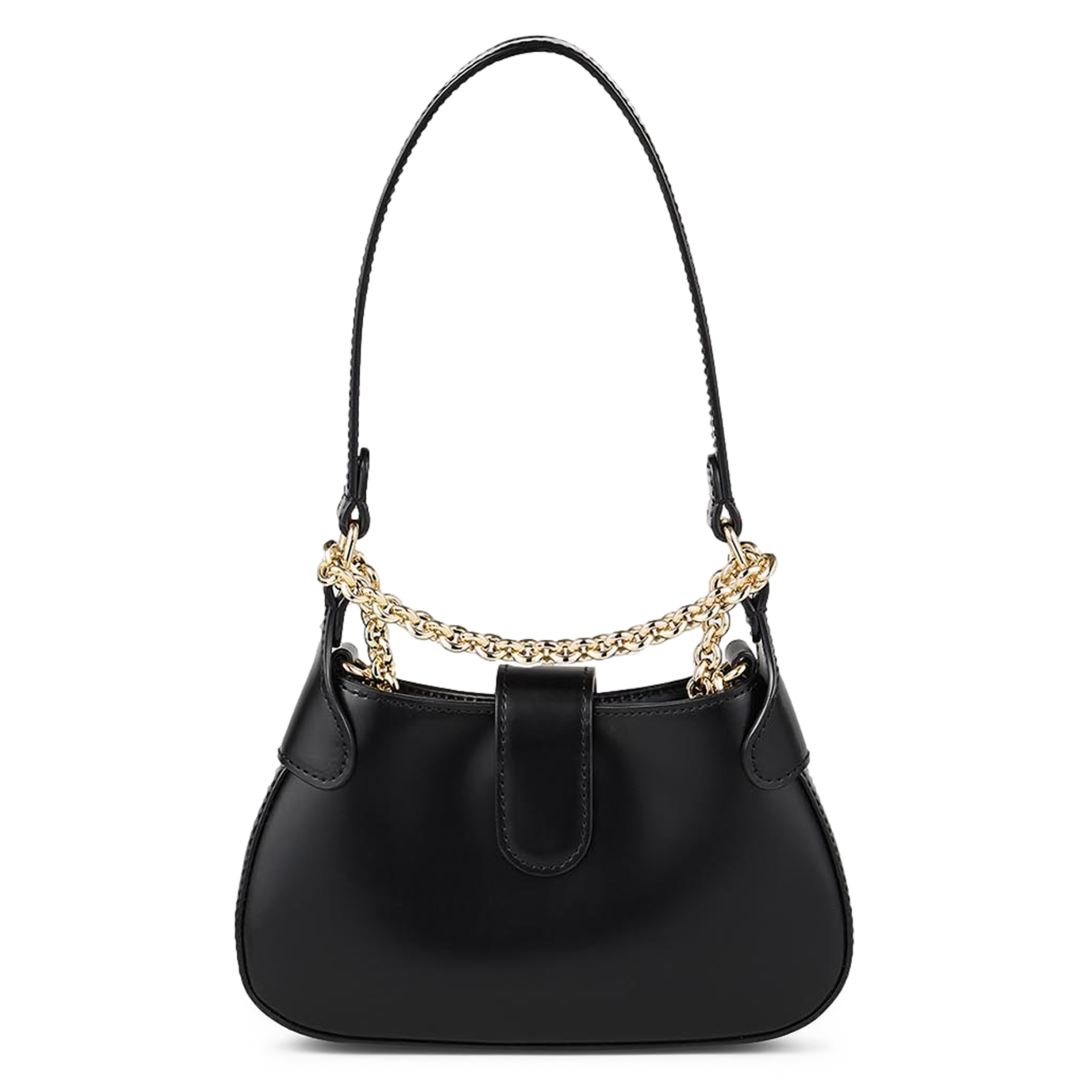 Sac porté épaule en cuir | Noir
