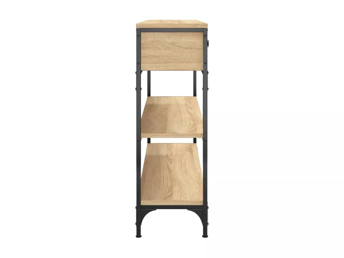 Table console chêne sonoma 100x25x75 cm bois d'ingénierie