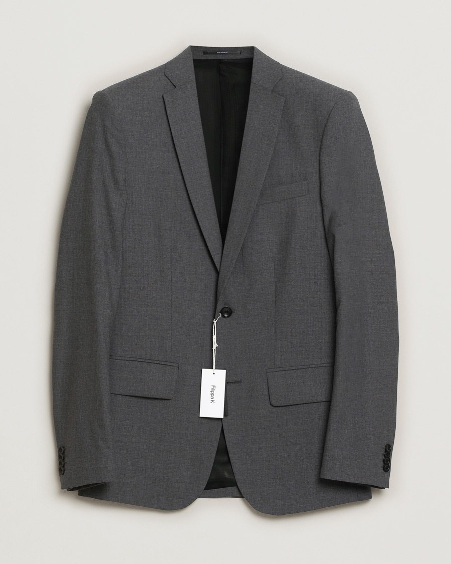 Filippa K Tom Cool Wool Jacket Grey Melange 46