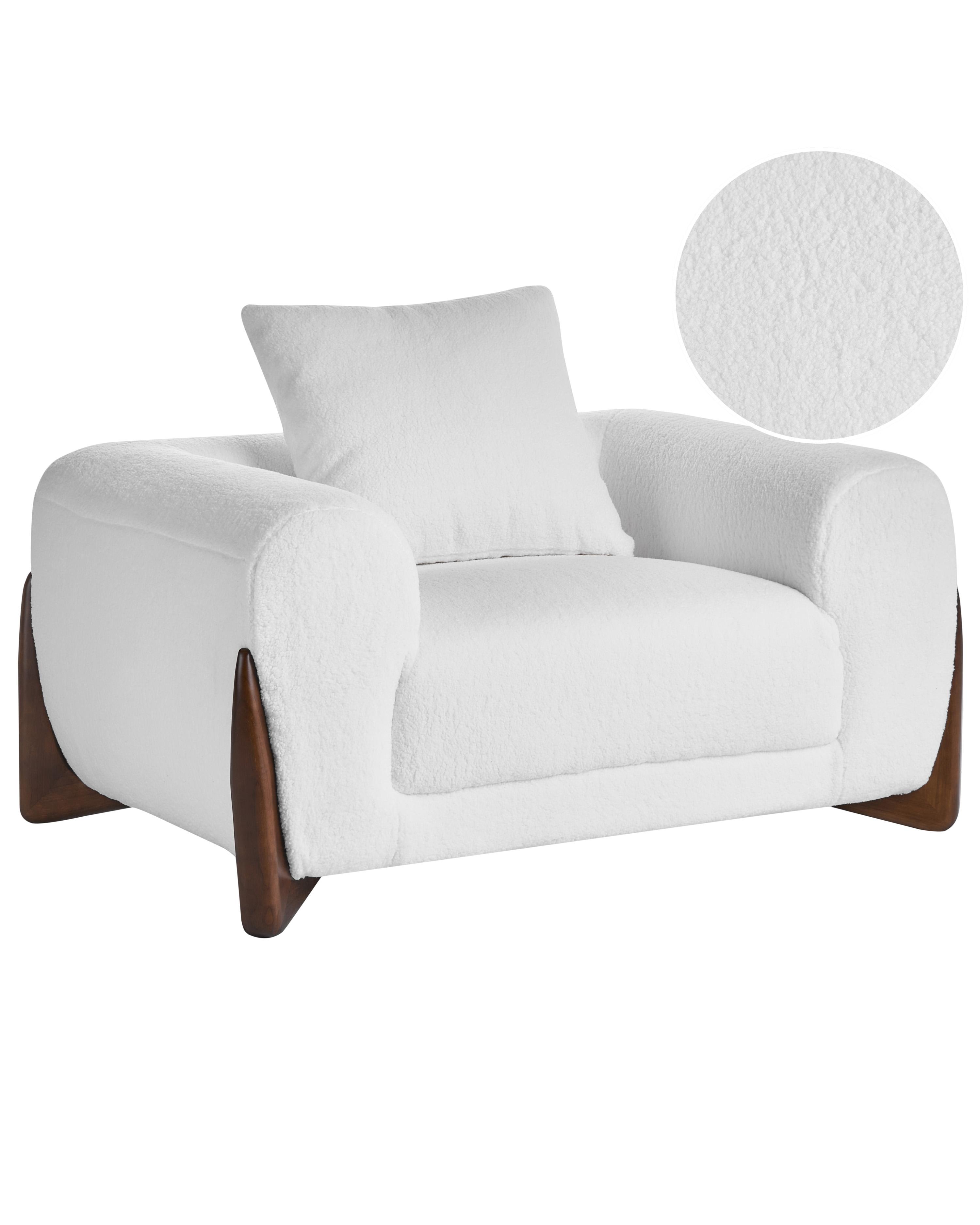 Fauteuil VINLIDEN Bouclé Wit