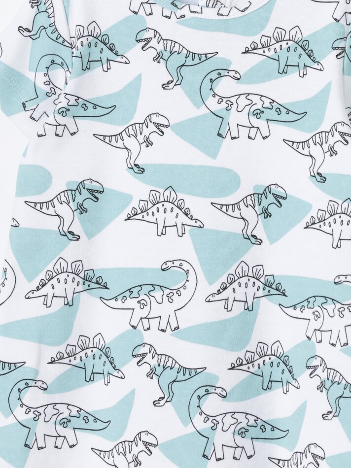 Conjunto com 2 pijamas estampados - Turquesa Escuro