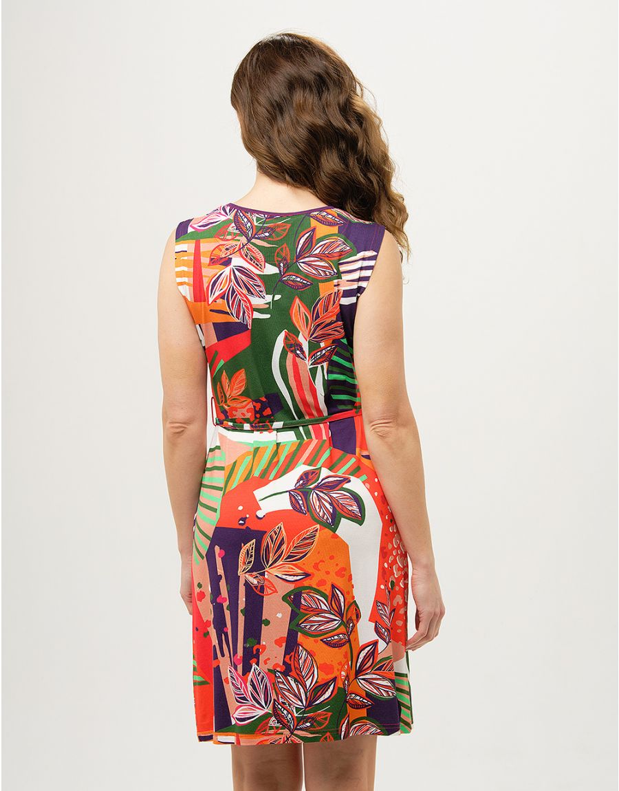 Robe rouge imprimée