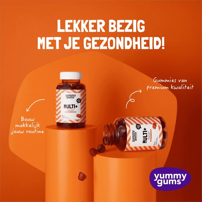 Yummygums Multi+ Suikervrij 60 stuks