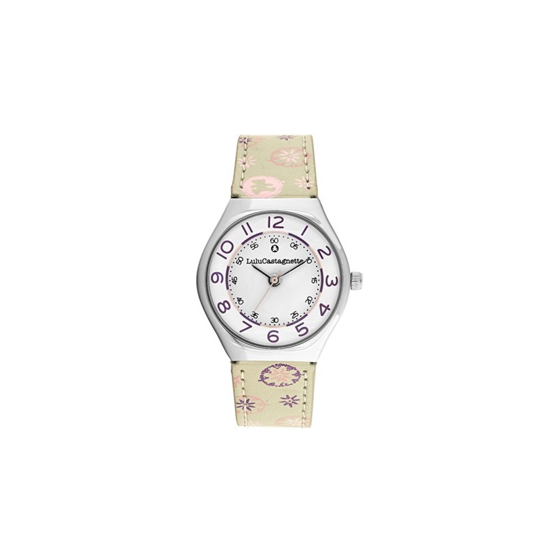 Montre fille analogique Lulu Castagnette - Bracelet cuir - Mini Star
