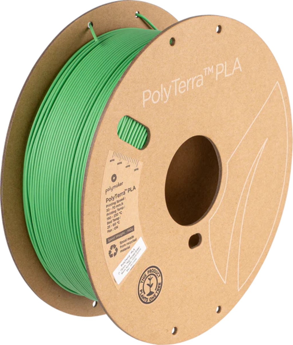 Polymaker  PolyTerra PLA Forrest Green, 1,75 mm / 1000 g    Filament mit reduziertem Kunststoffgehalt
