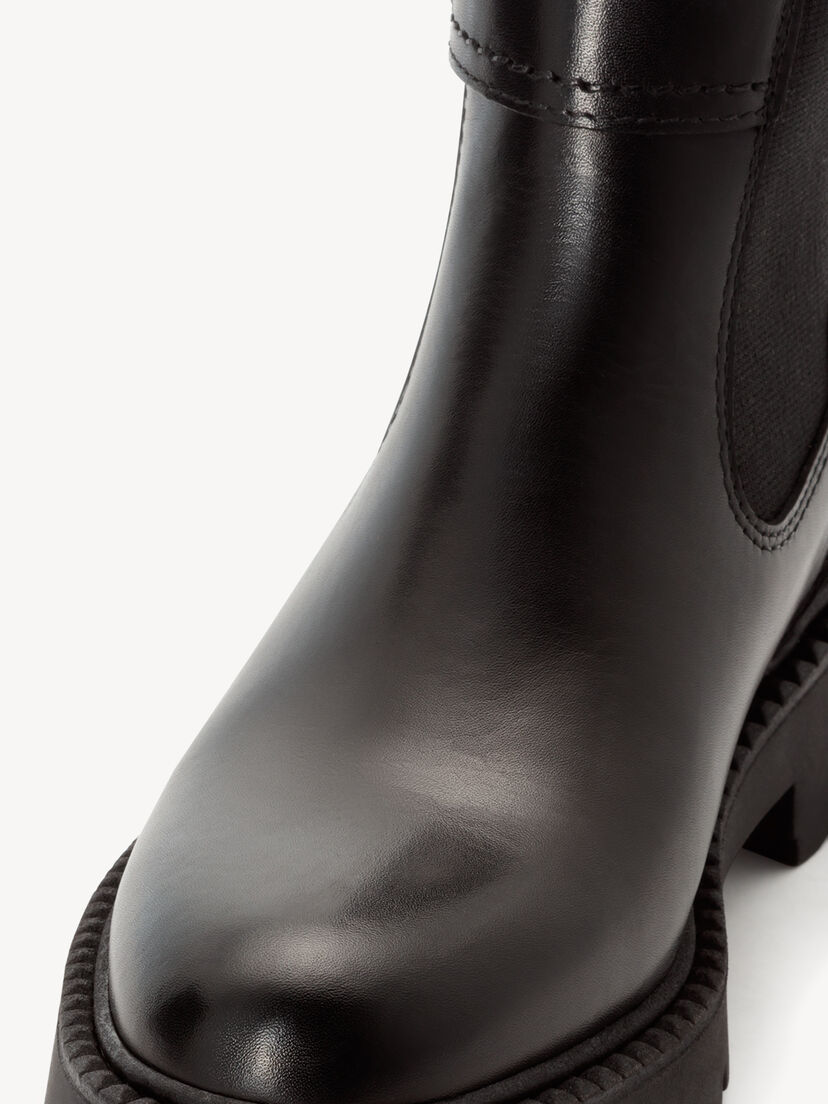 Leren Chelseaboot - zwart