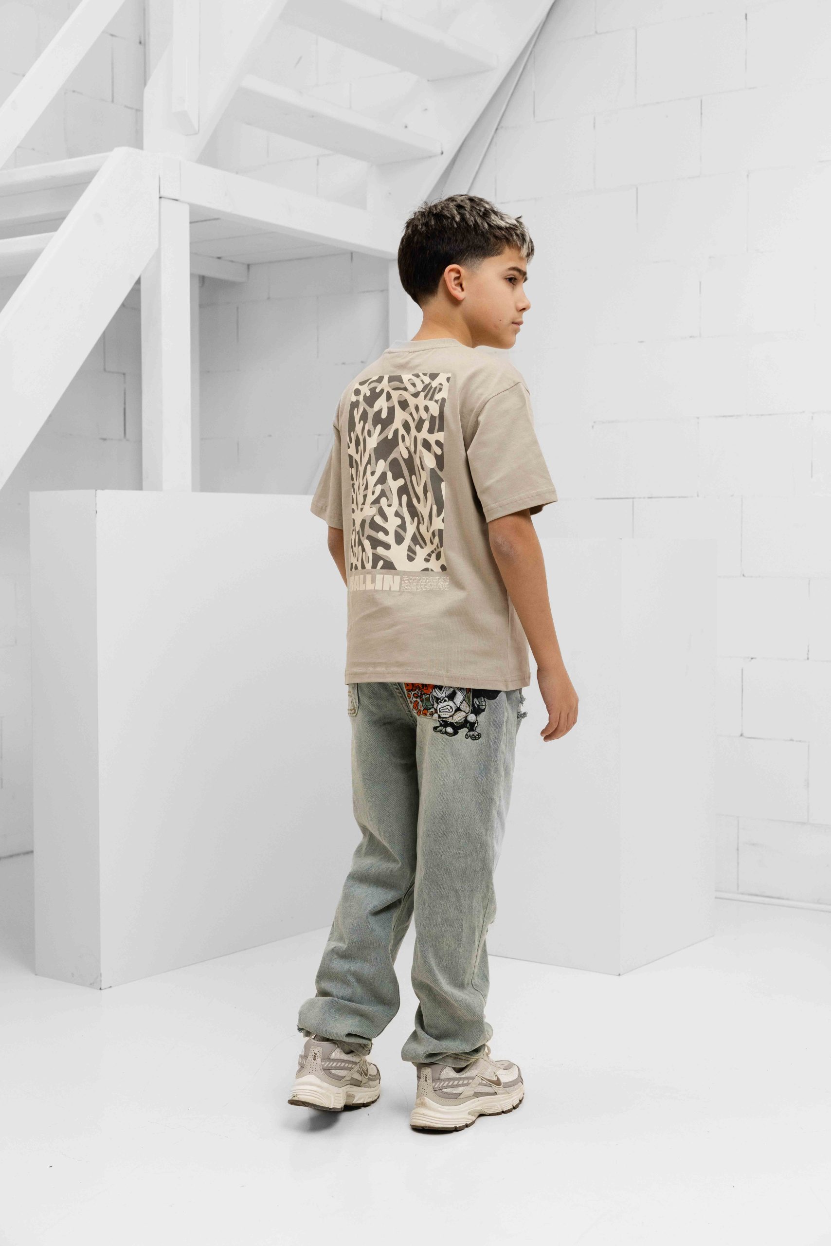 Ballin Amsterdam Coral Overload T-Shirt Kids Beige