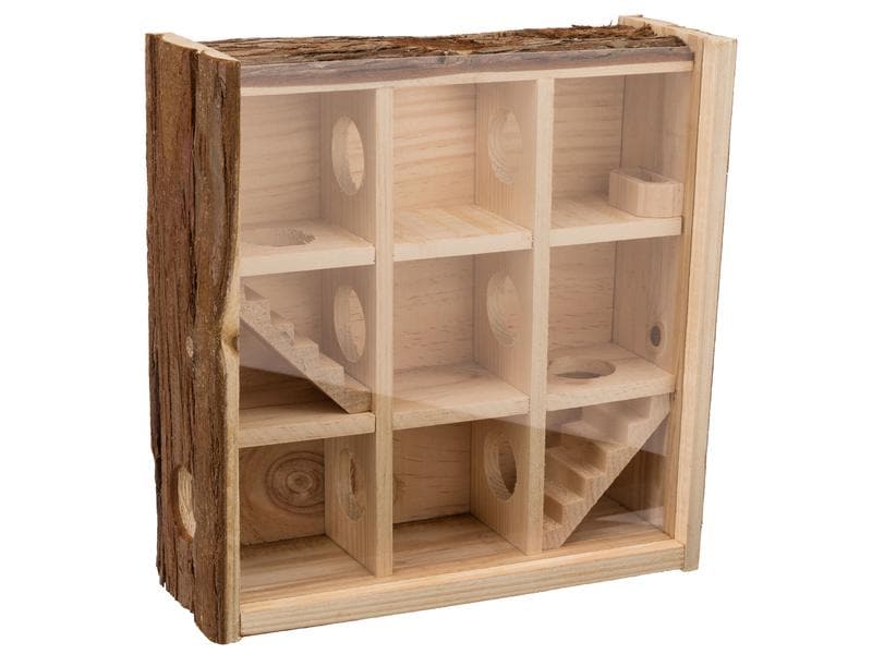 Trixie Turm mit 9 Kammern, 30 x 30 x 10 cm Spielturm für Zwerghamster oder Mäuse