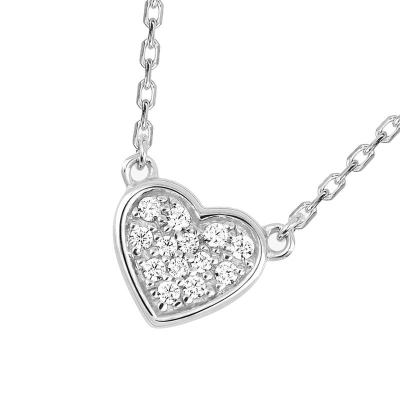 Collier Femme - Oxyde de zirconium - Argent 925 - Longueur : 42 cm