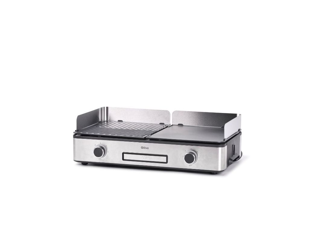 GRELHADOR PRANCHA QILIVE Q.5965 REVERSÍVEL