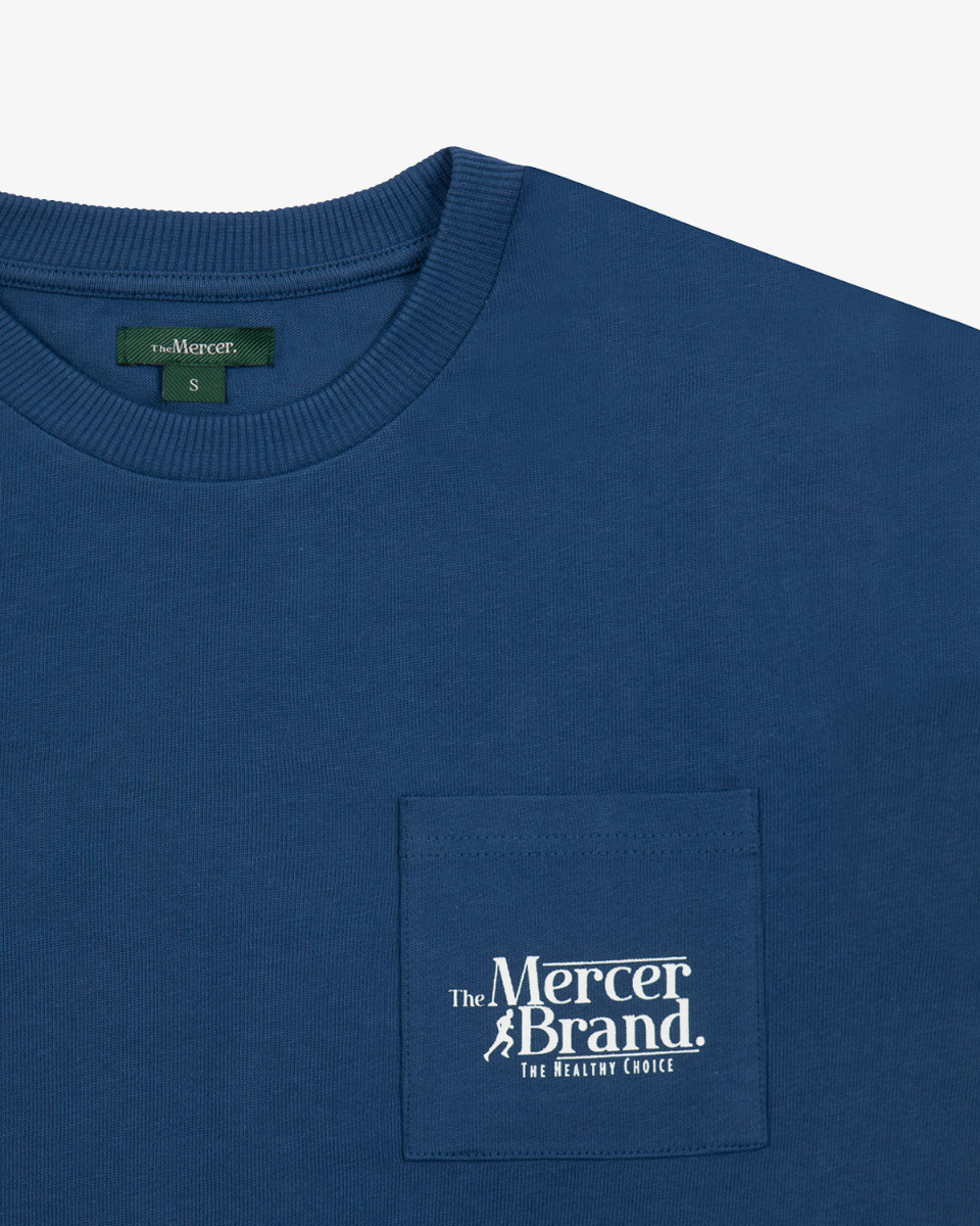 Mercer Amsterdam The Mercer Brand Logo Tee Blauw T-Shirt
