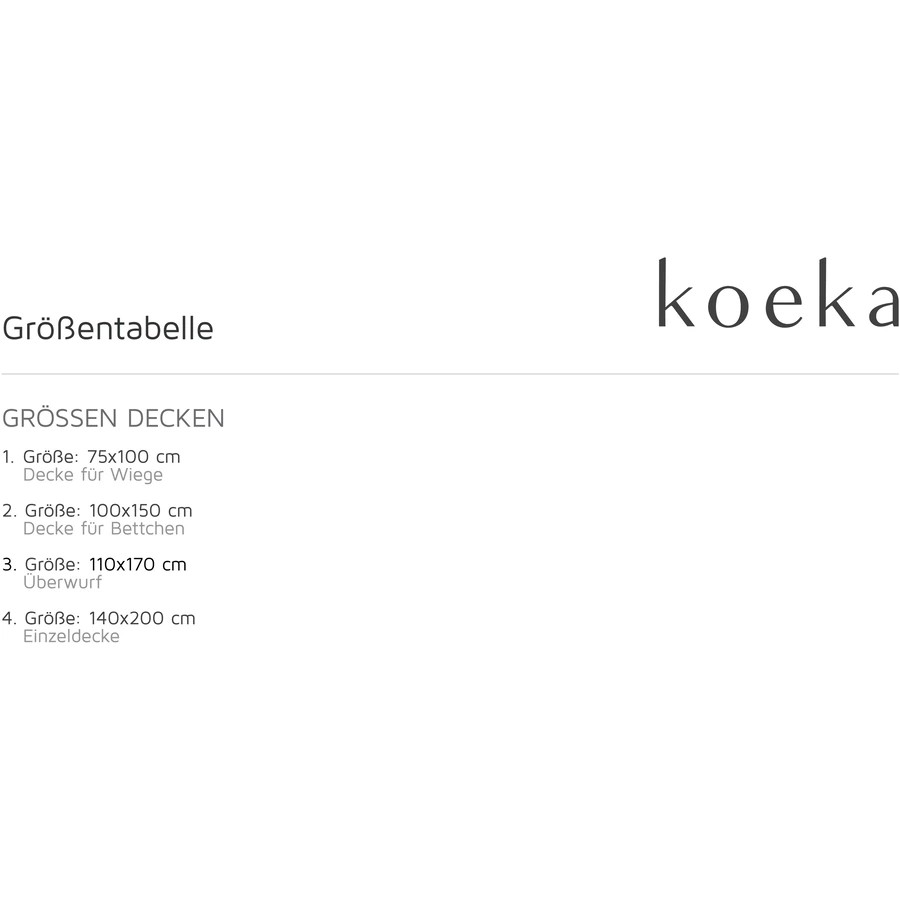 koeka Babydecke Plüsch Oslo naturel