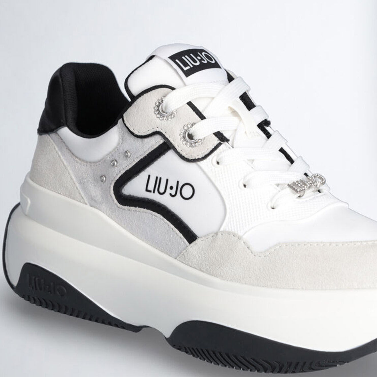 Liu-Jo Sneakers Jane blanc/noir/argenté