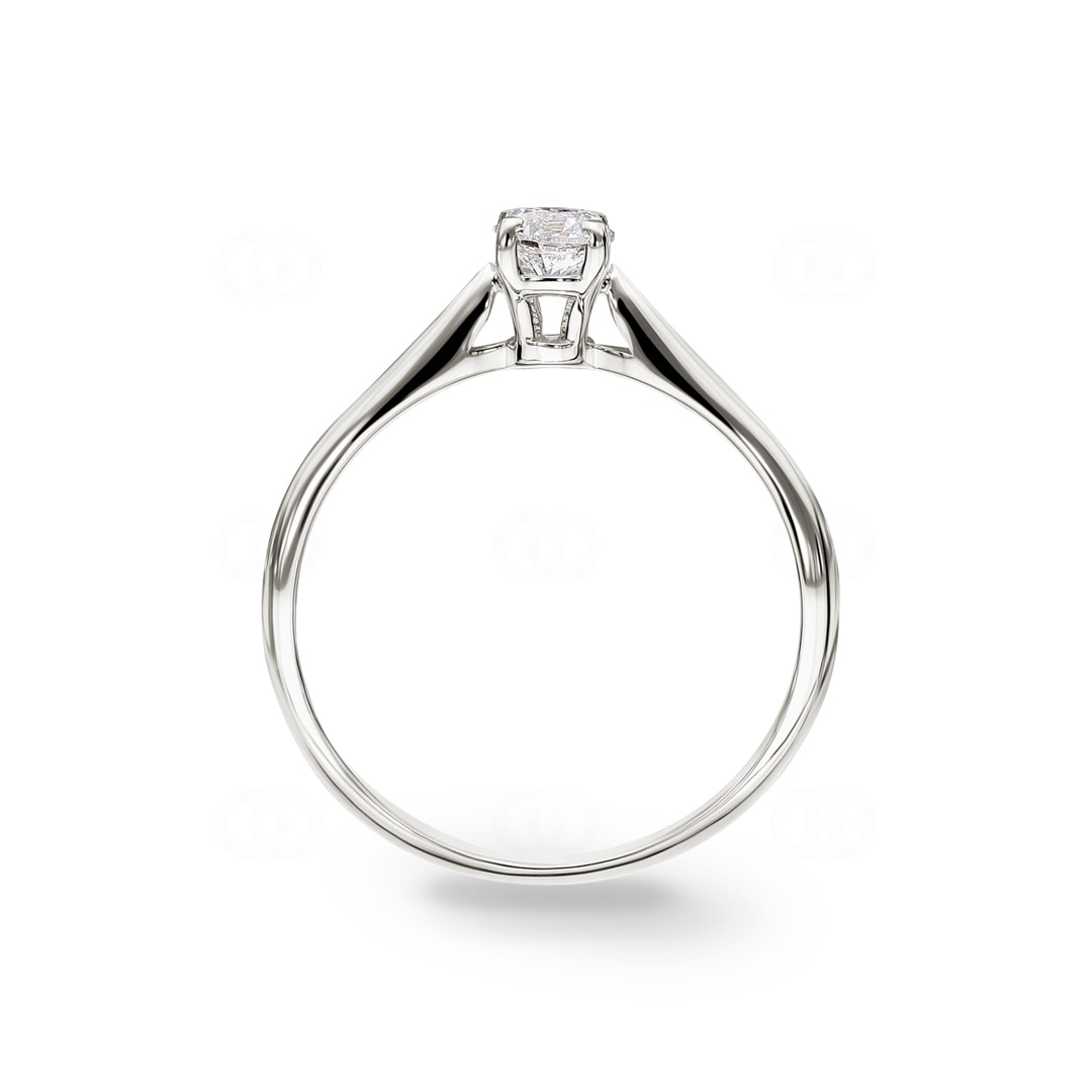 Verlobungsring 750/18 K Weissgold mit Diamant 0.30 ct H/si