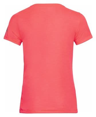 Maillot Manches Courtes Odlo F-Dry Print Rose Femme