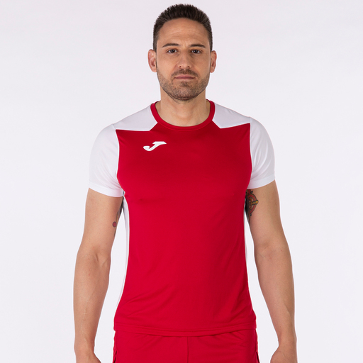 Camiseta Manga Corta Joma Record Ii Rojo Blanco