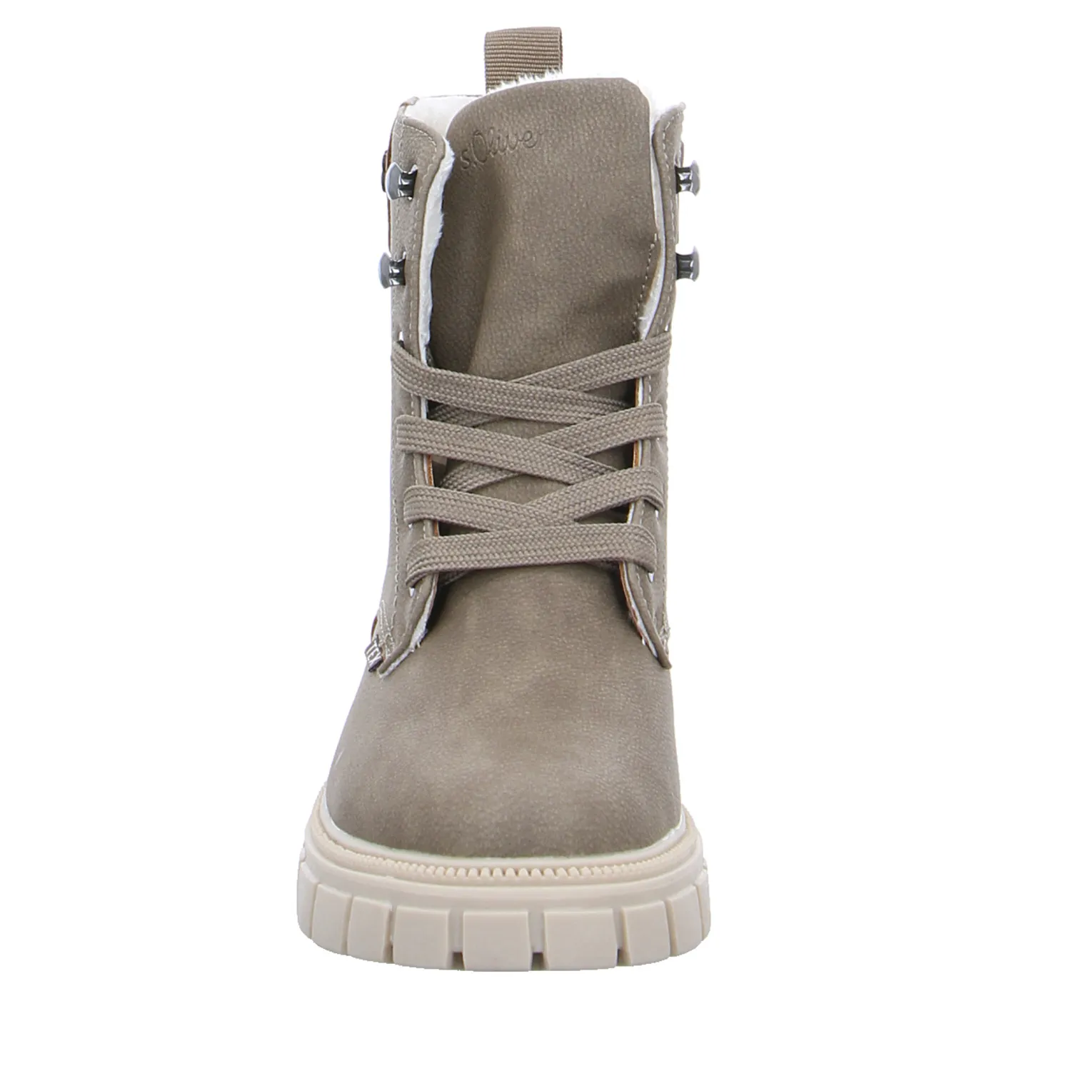 S.OLIVER Mädchen-Winter-Bottine Taupe Lederimitat  Bootie