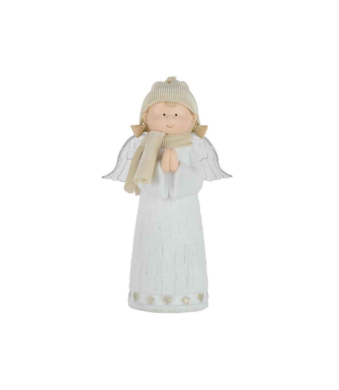 Paris Prix - Statuette Déco Led ange 28cm Blanc