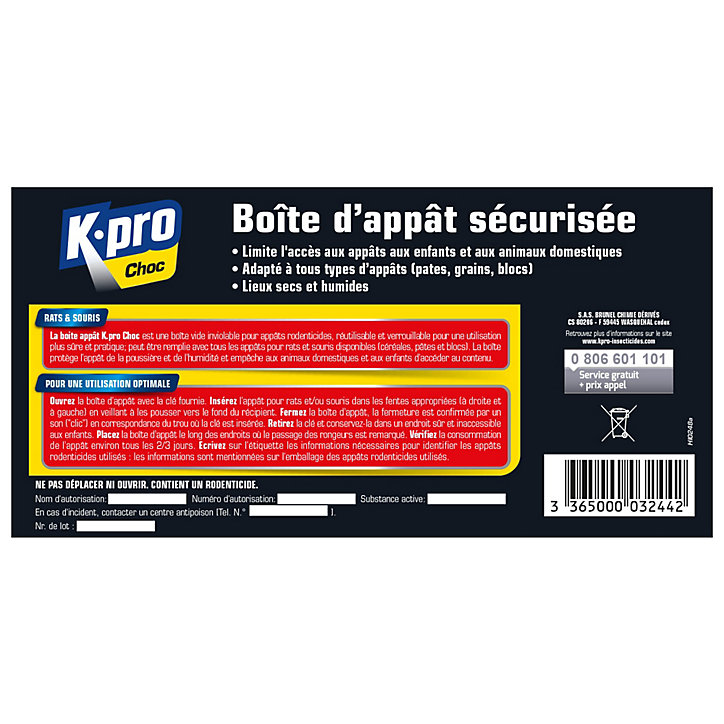 Boîte appât rat/souris