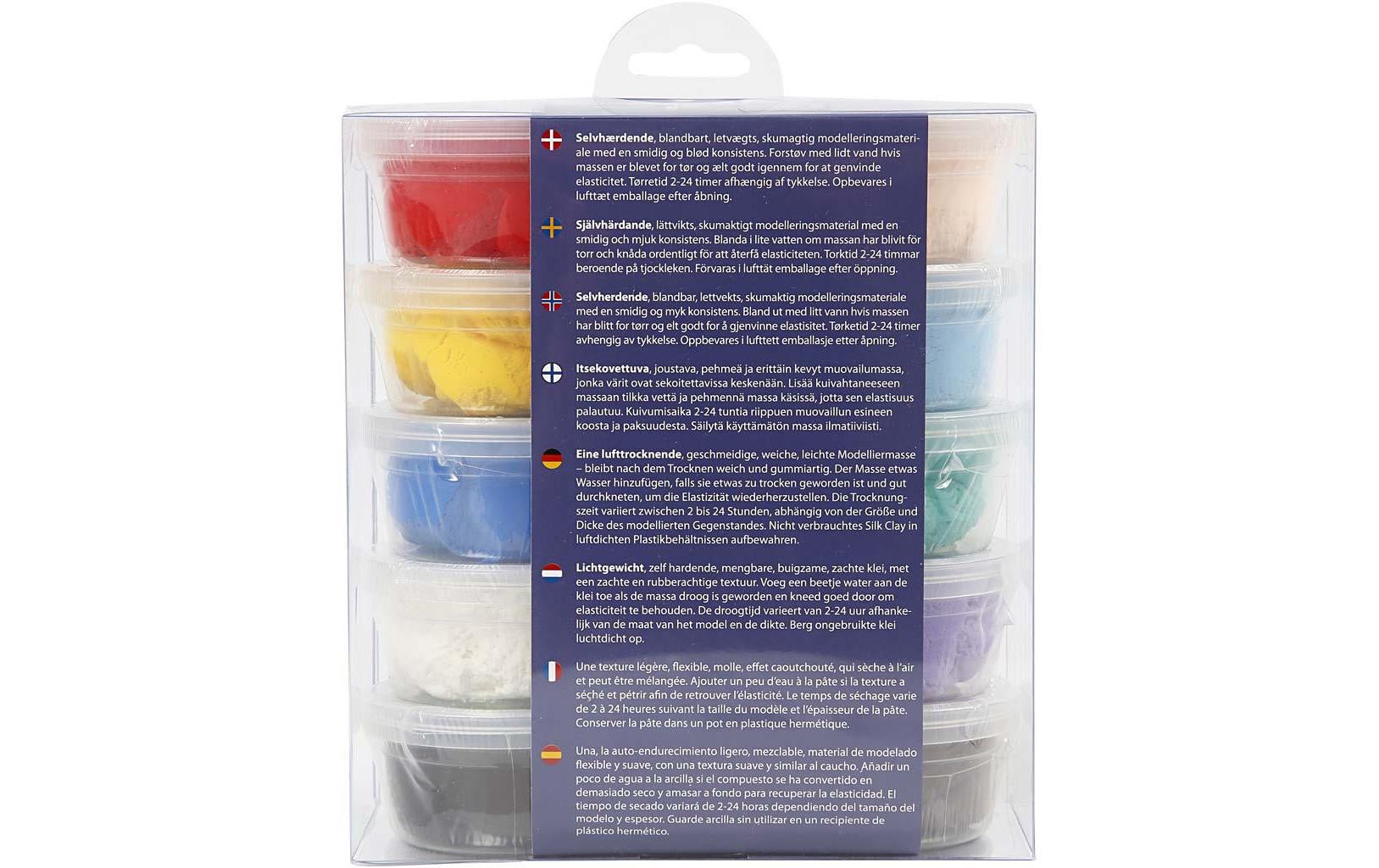 Modellier-Set Silk Clay 10 x 40 g MehrfarbigAufbewahrung Silk Clay