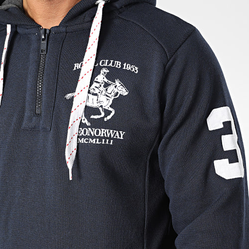 Sweat Capuche Folton Bleu Marine