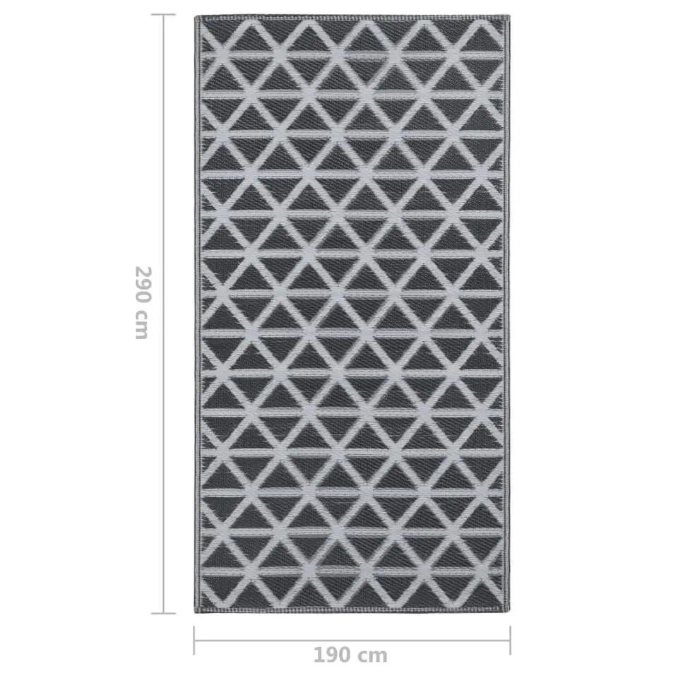 vidaXL - Tuinkleed - Zwart - Polyetheen - 190 x 290 cm