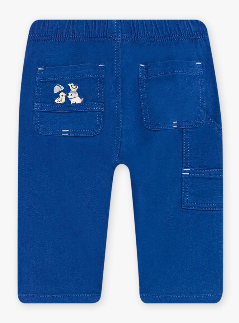 Pantalon en twill bleu