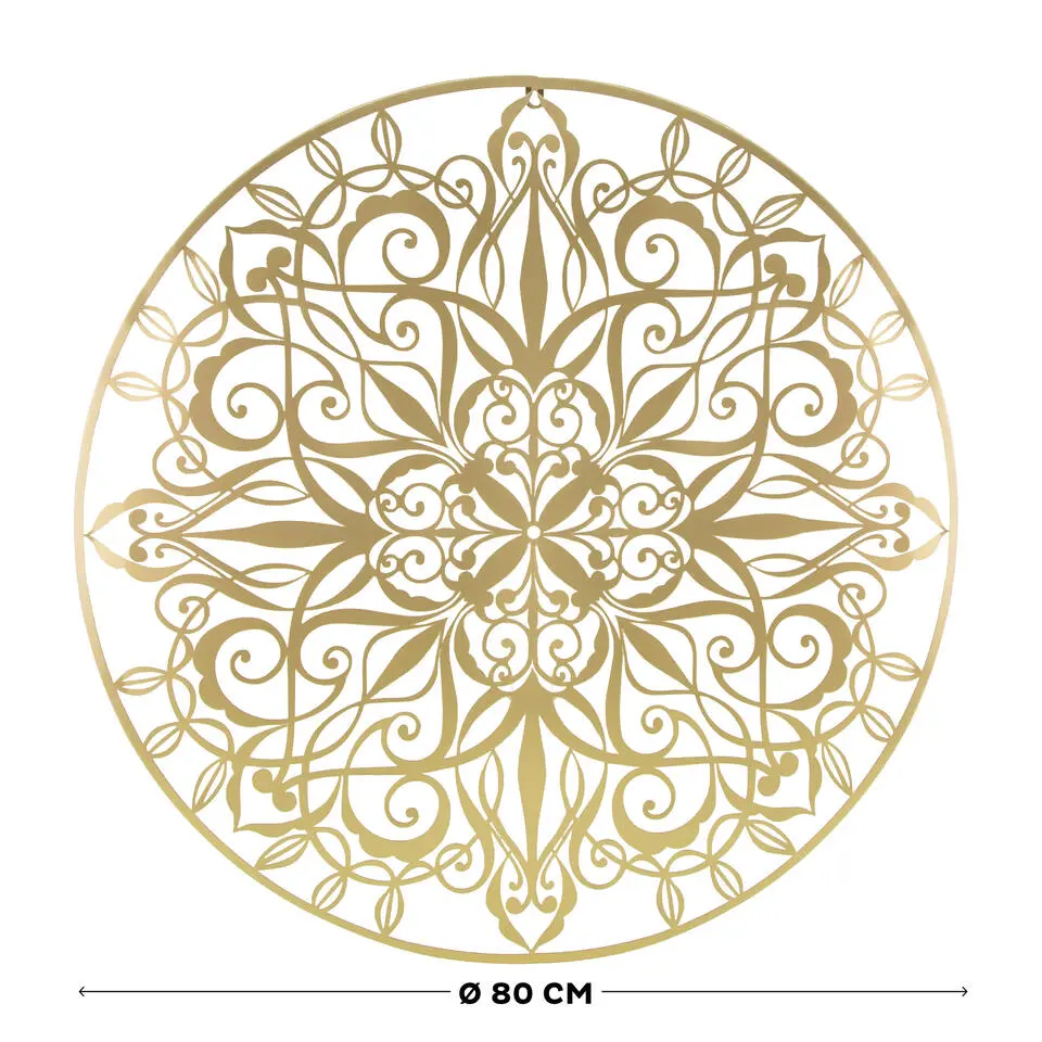 Art for the Home Metal Art Luxe mandala goud D80cm