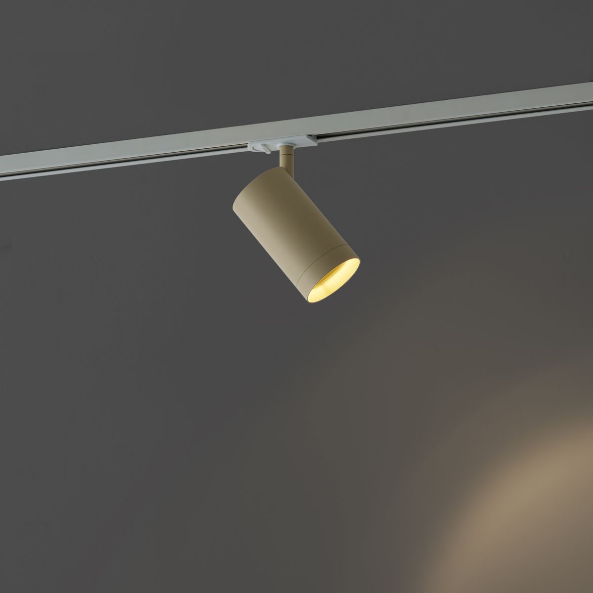 Moderne spot beige voor railsysteem 1-fase GU10 70mm - Iconic Jeana Luxe