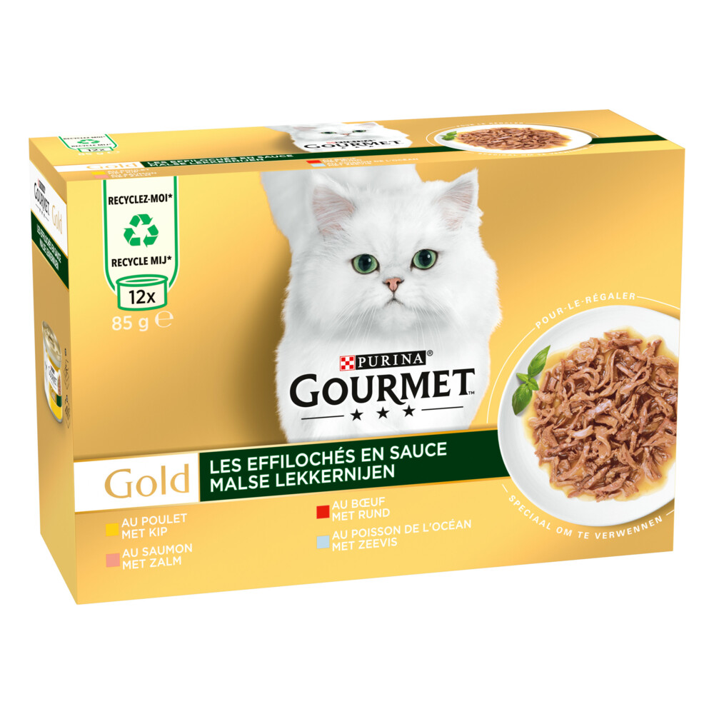 Gourmet Gold Blik Malse Lekkernijen Multipack12 x 85 gr