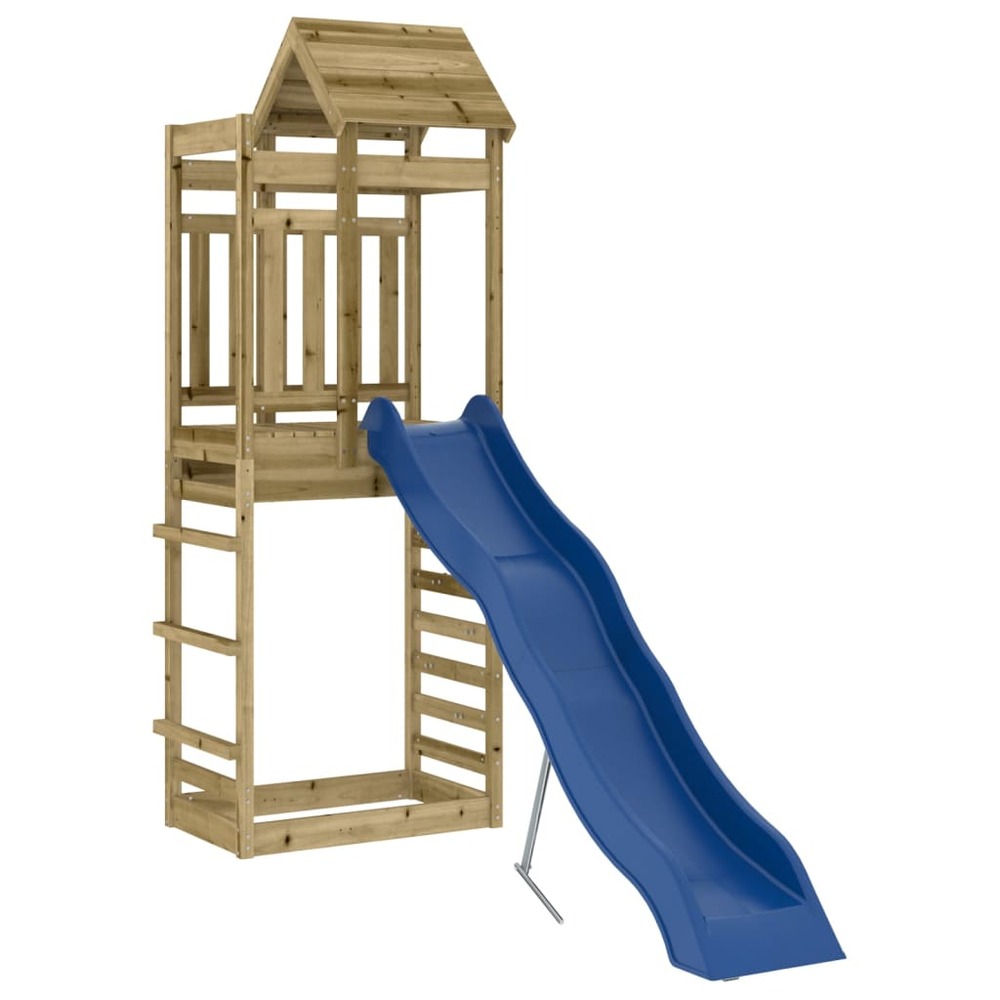 Aire de jeux d'extérieur balançoires toboggan portiques robuste jeux jardin 237 x 90 x 239 cm bois de pin imprégné