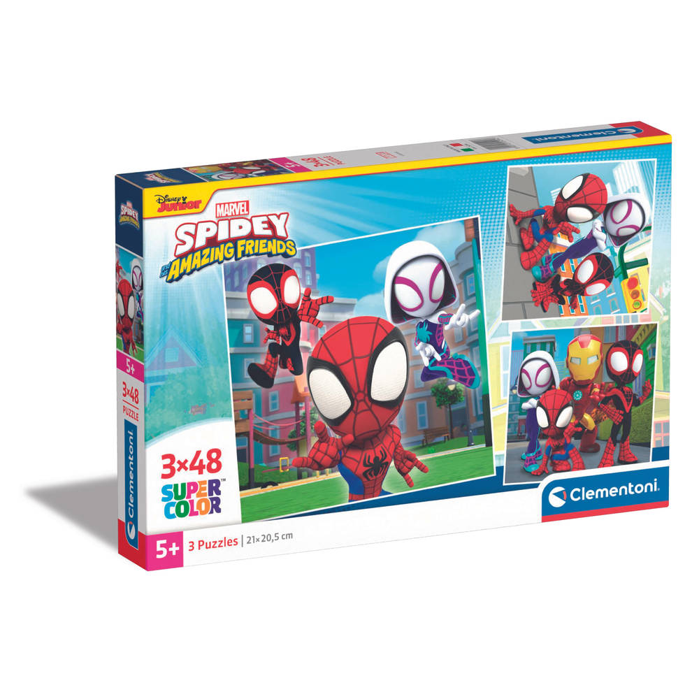 Clementoni Spidey and his Amazing Friends puzzelset - 3 x 48 stukjes