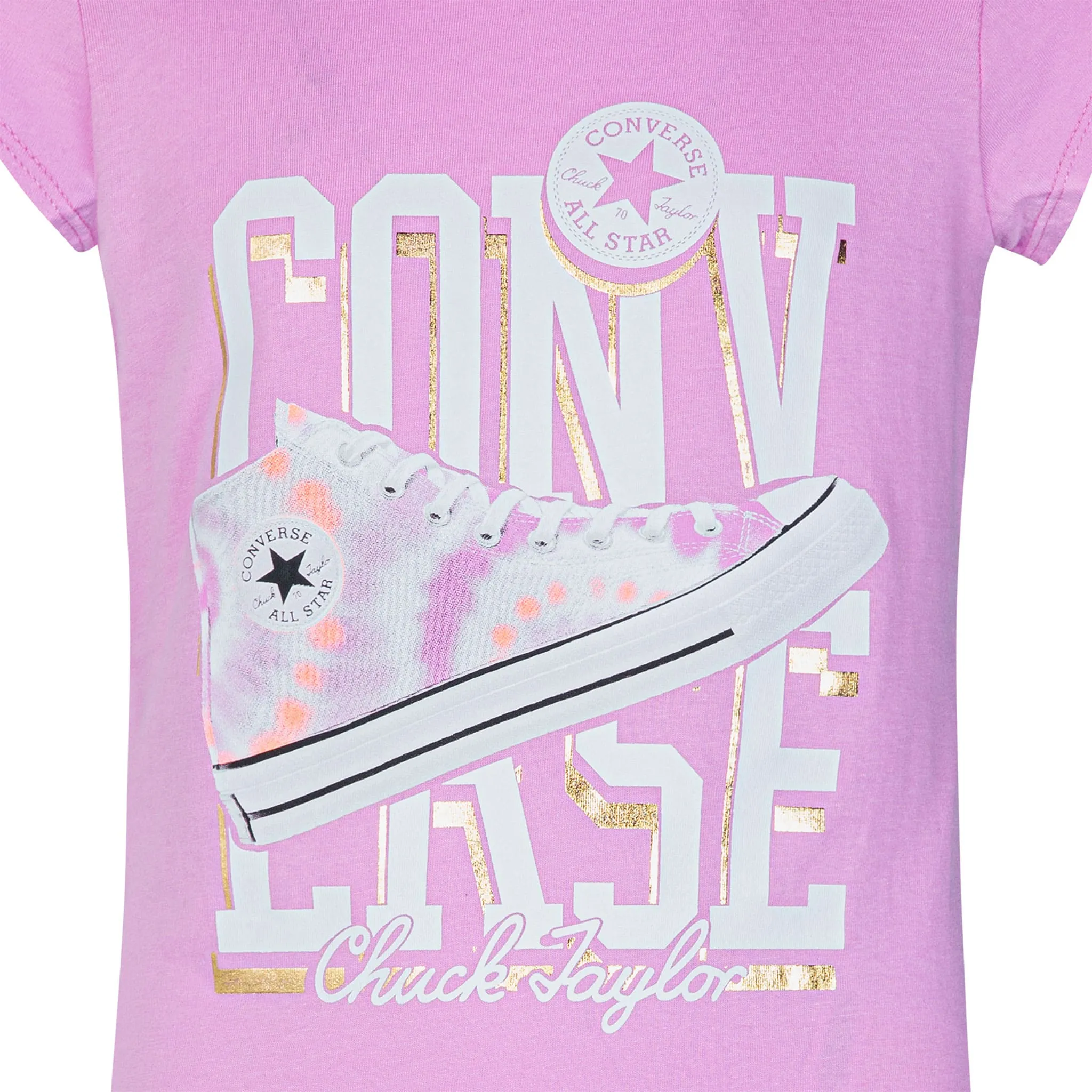 Converse T-Shirt Chuck Rose 7-16ans