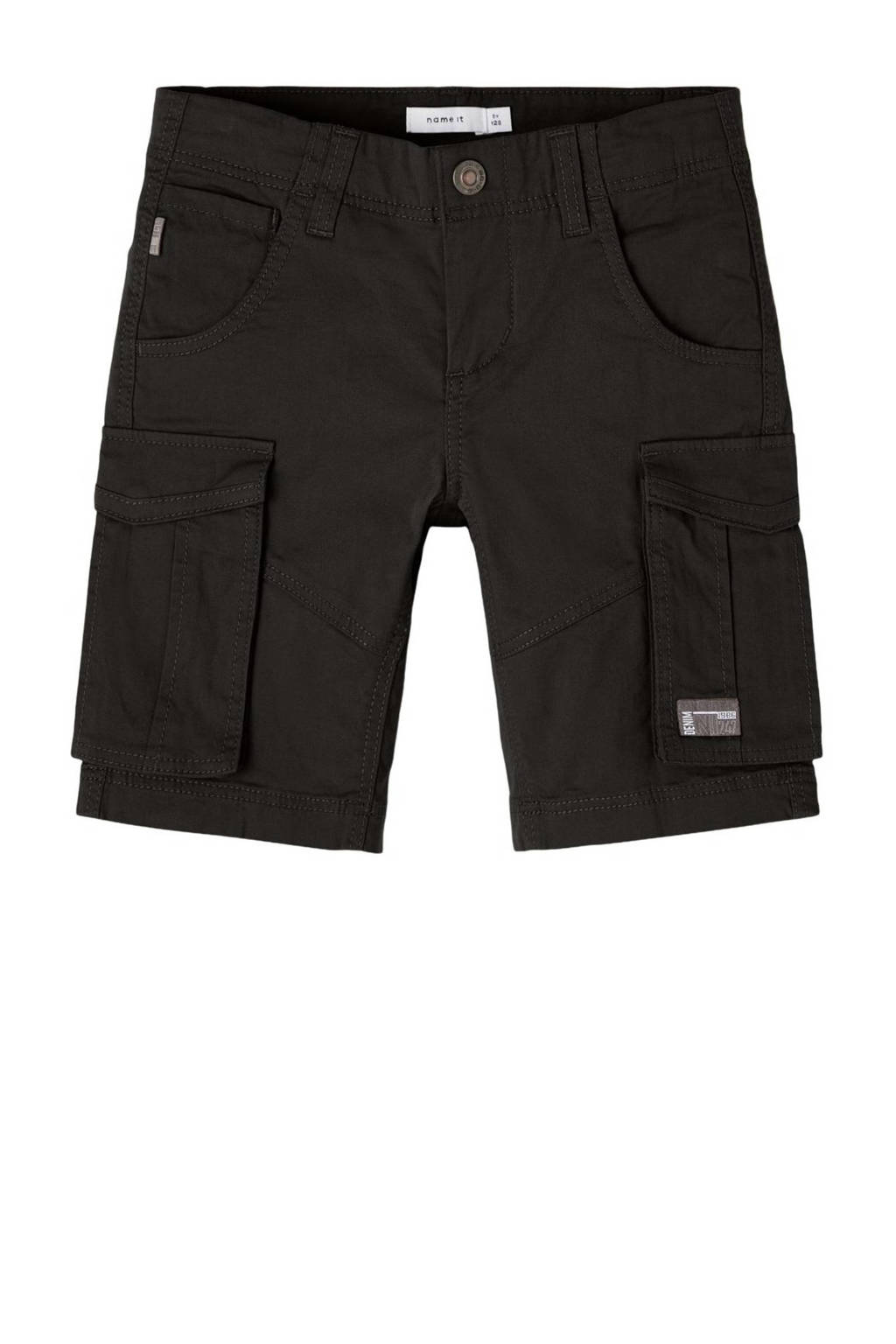 NAME IT regular fit cargo short NKMRYAN zwart