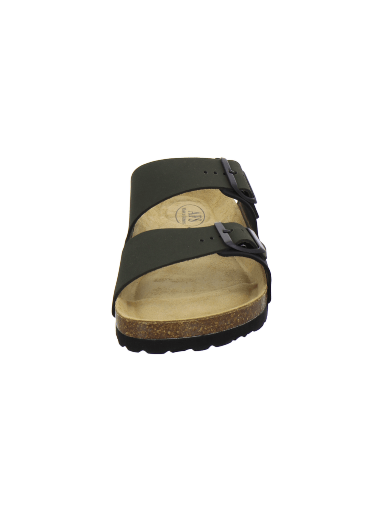 Pantoletten Herren Leder olive