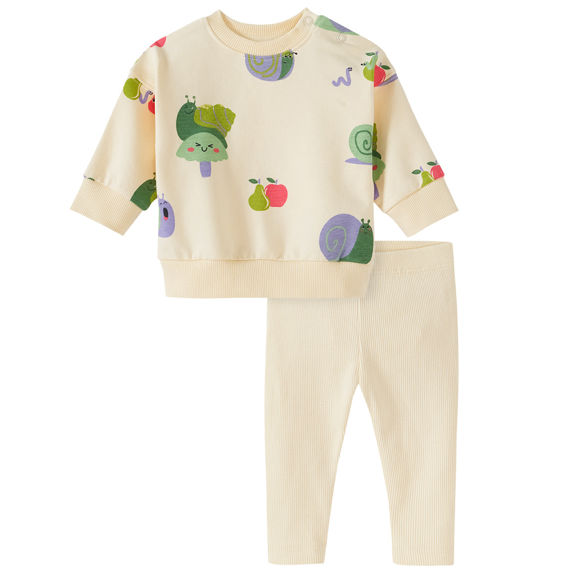 Topomini Newborn Sweatshirt und Leggings im Set creme