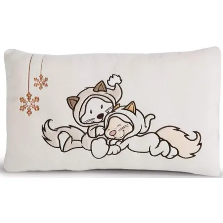 NICI Schneekatze Mädchen, Junge 43 x 25 cm Kissen