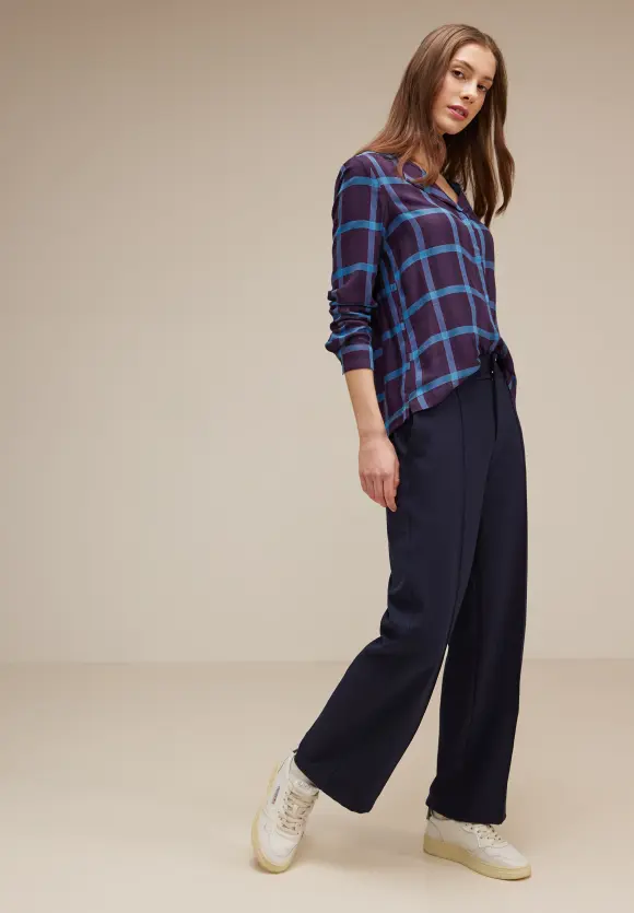Bluse mit Karomuster - plummy wine